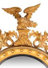 A Regency Giltwood Convex Mirror