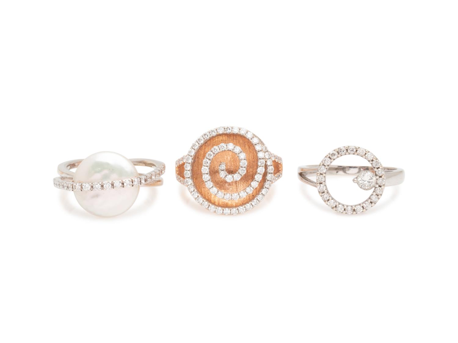 COLLECTION OF DIAMOND RINGS