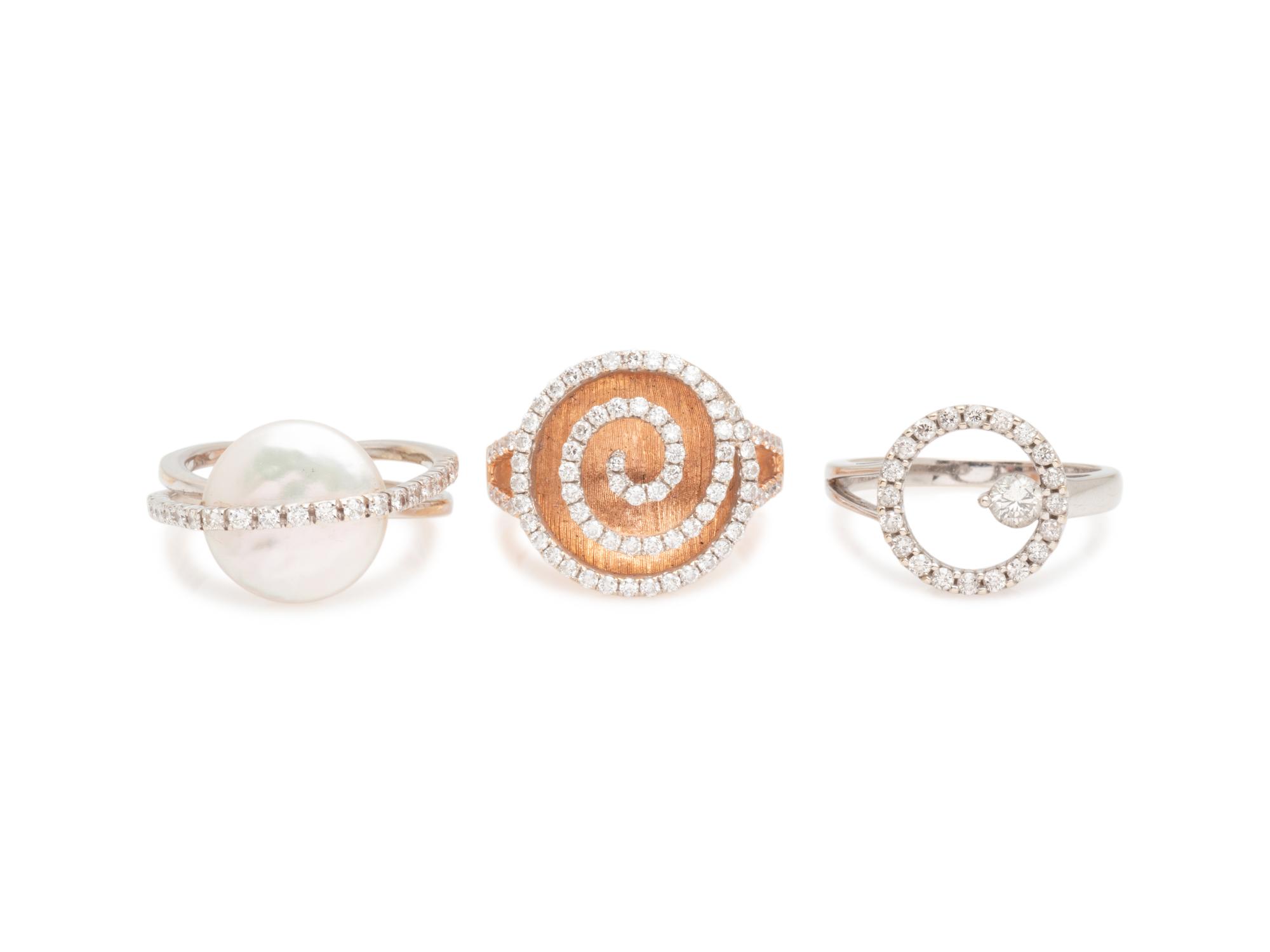 COLLECTION OF DIAMOND RINGS