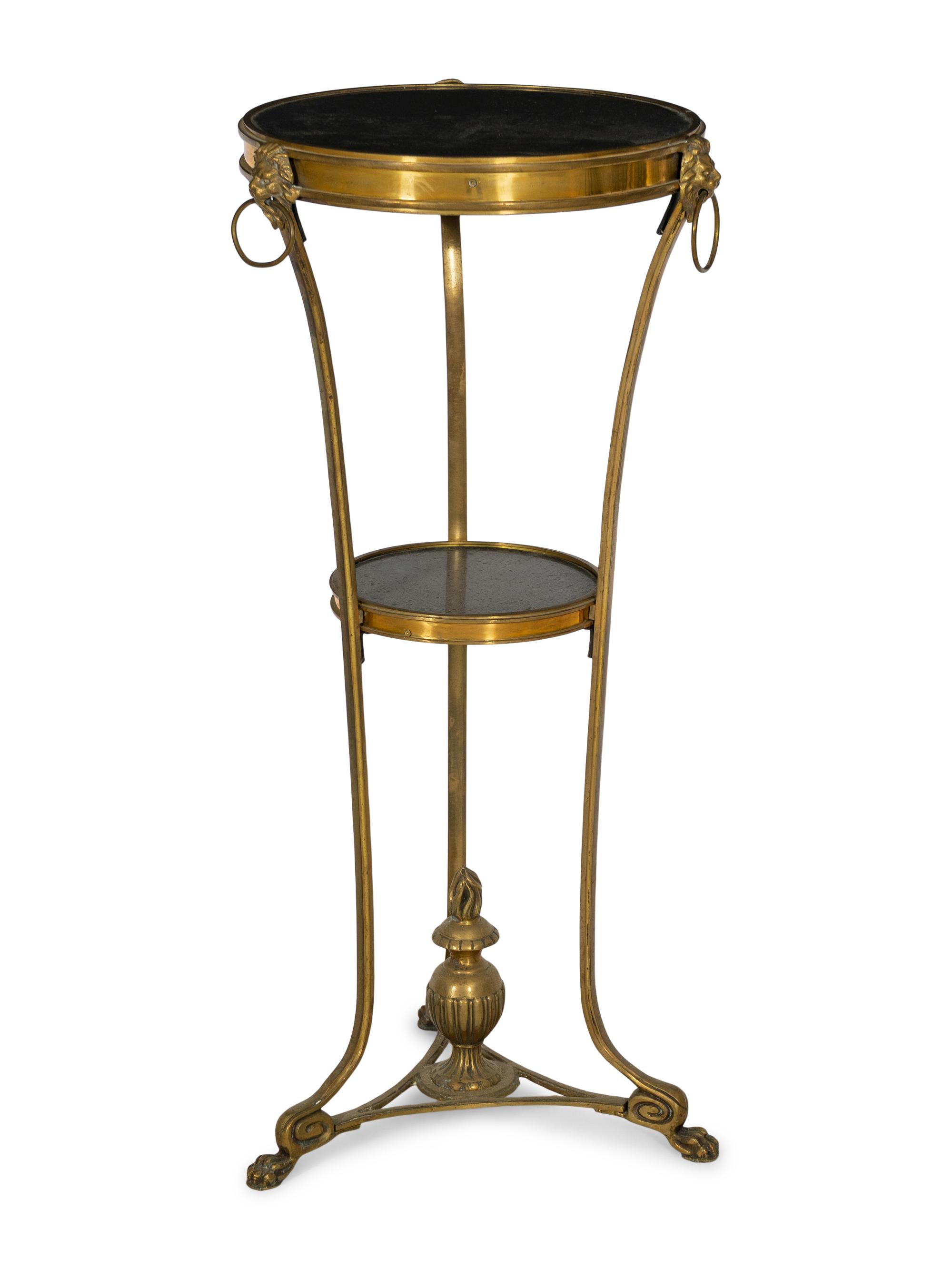 An Empire Style Brass Mounted Gueridon Table