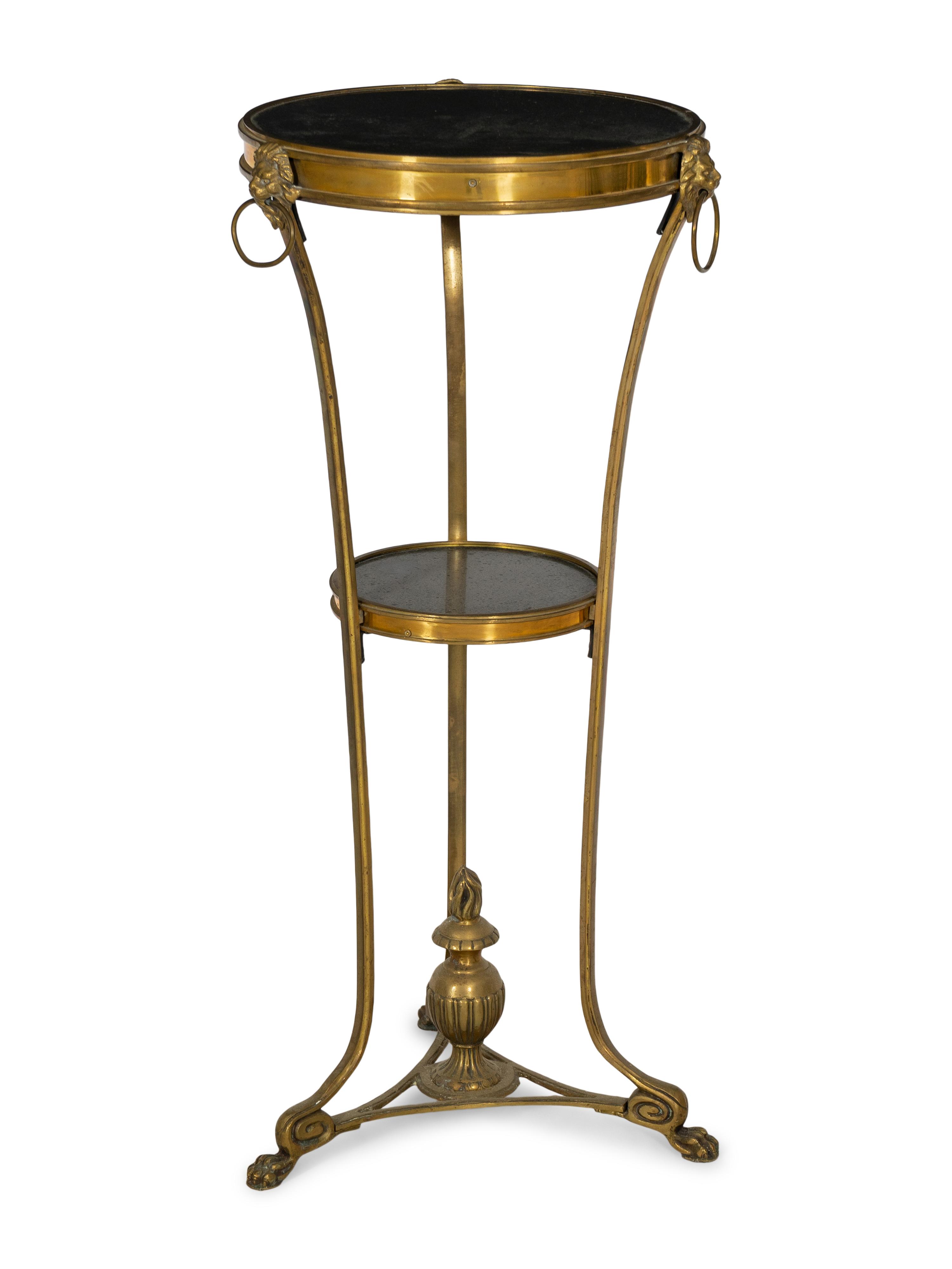 An Empire Style Brass Mounted Gueridon Table