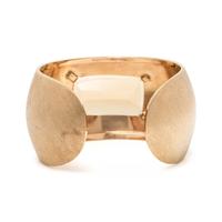 YELLOW GOLD AND CITRINE CUFF BRACELET