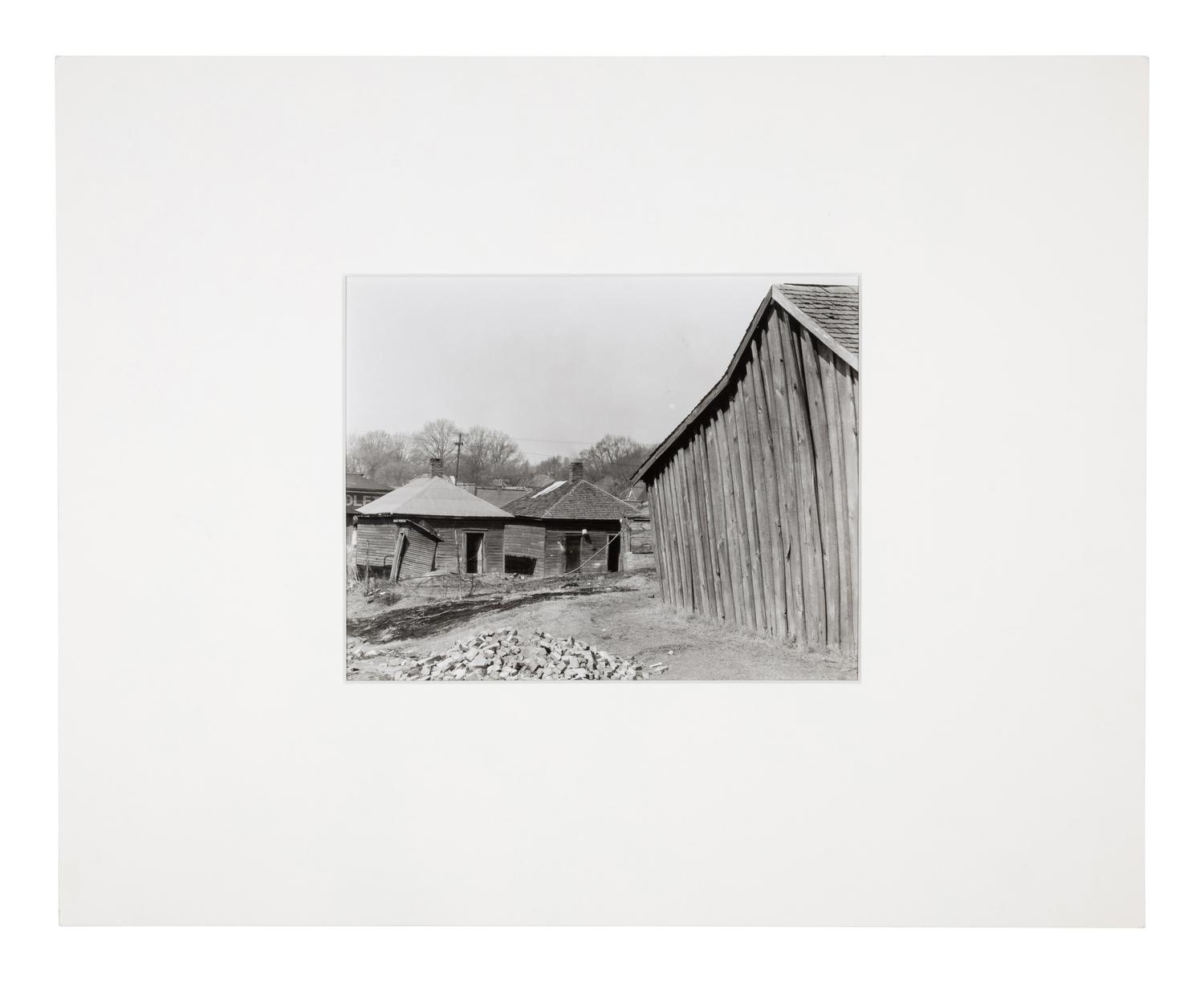 Walker Evans (1903-1975) Scott's Rim Mining Camp, near Morgantown, West Virginia; Untitled (Miners' huts;) and Company Houses for Miners, Masontown, Near Preston County, West Virginia, 1935