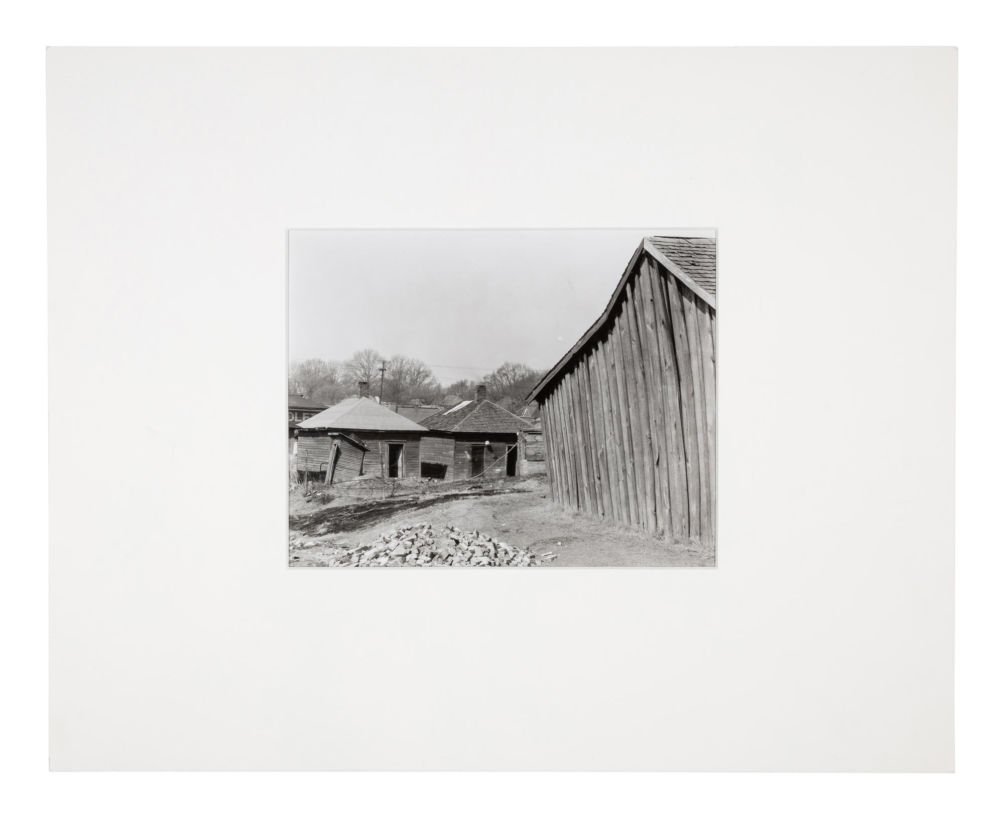 Walker Evans (1903-1975) Scott's Rim Mining Camp, near Morgantown, West Virginia; Untitled (Miners' huts;) and Company Houses for Miners, Masontown, Near Preston County, West Virginia, 1935