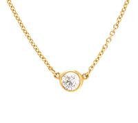 An 18 Karat Yellow Gold and "Diamonds by the Yard" Solitaire Necklace, Elsa Peretti for Tiffany & Co., 1.20 dwts.
