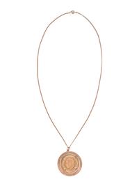 YELLOW GOLD AND COIN PENDANT/NECKLACE