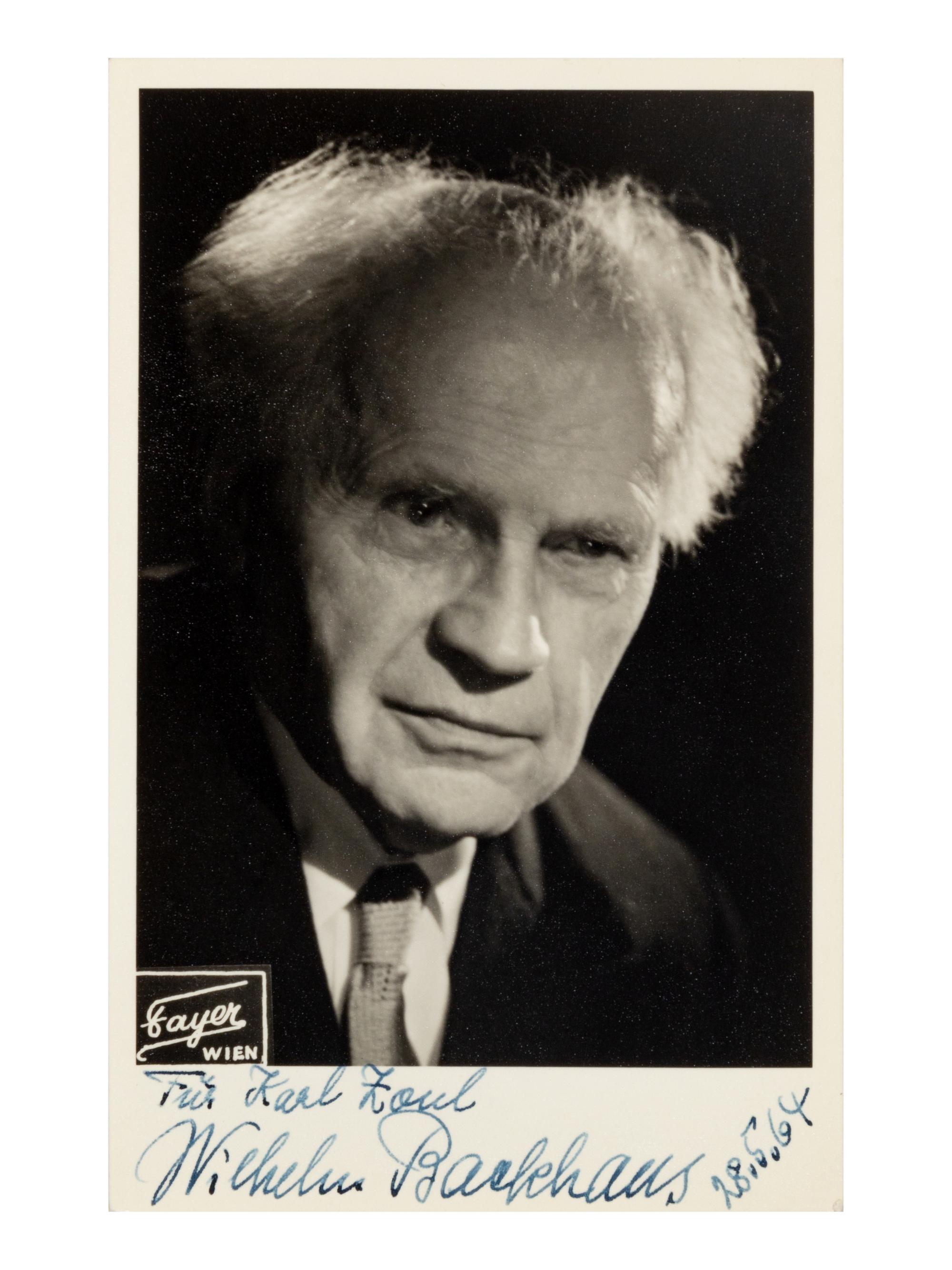 [20TH-CENTURY CONDUCTORS, COMPOSERS, AND MUSICIANS]. A group of 6 photographs or photographic postcards of conductors, composers, and musicians from the 20th century, most signed and inscribed, comprising images of: