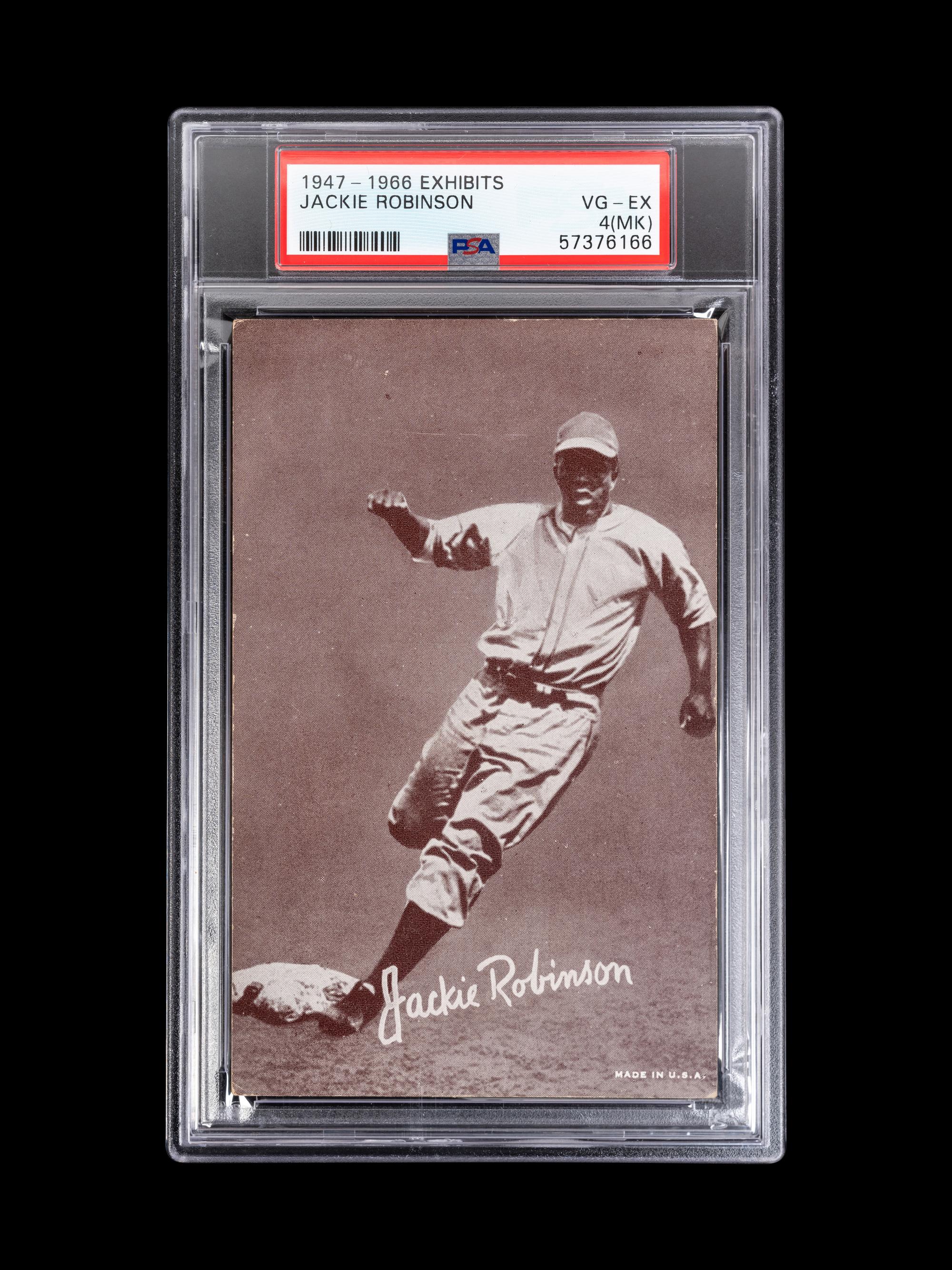 A 1947-1966 Jackie Robinson Exhibit Baseball Card (PSA 4 VG-EX MK)