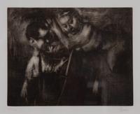 Jack Levine, (American, 1915-2010) — Self Portrait with Muse