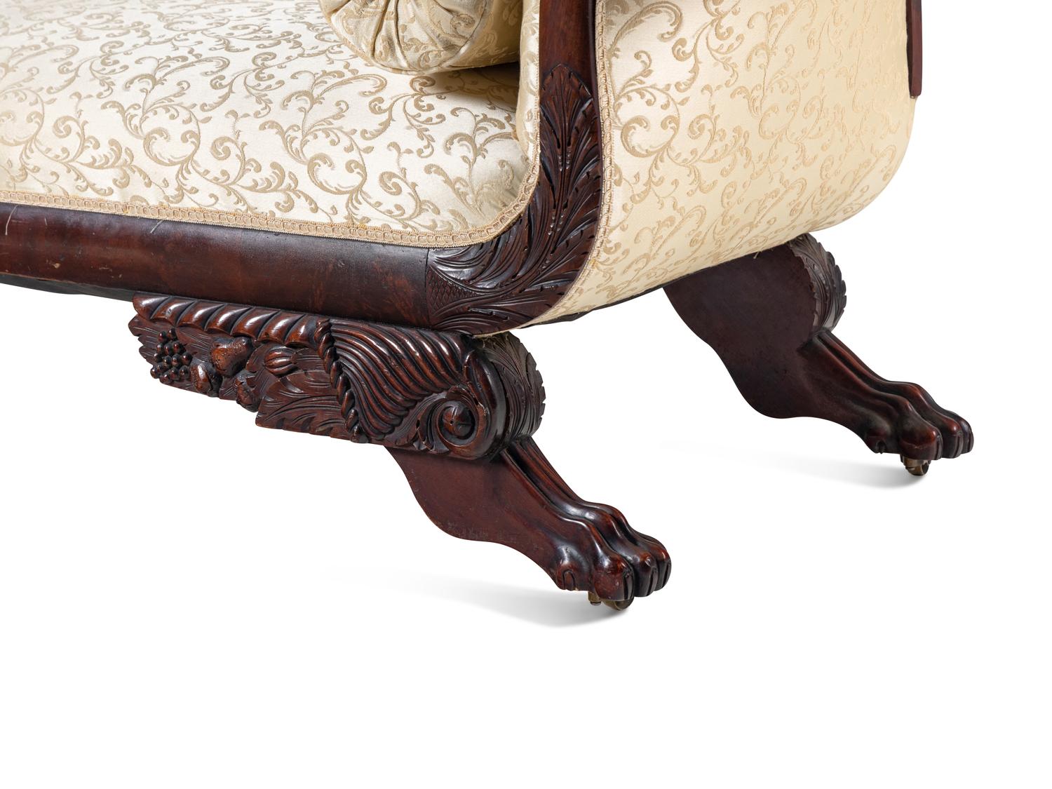 An American Classical Style Carved Sofa