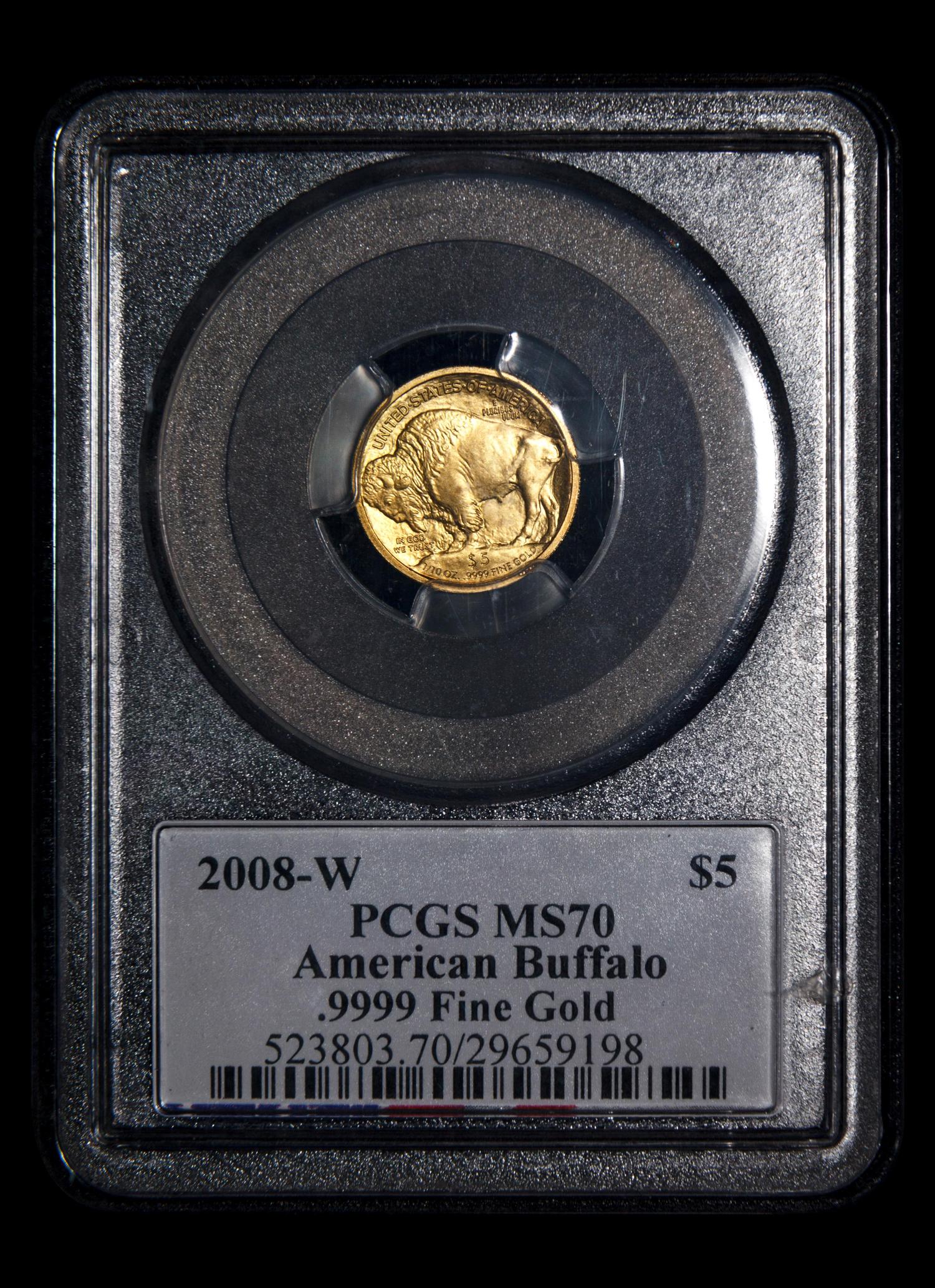 A 2008-W Buffalo Commemorative $5 Gold Coin (PCGS MS70)