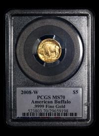 A 2008-W Buffalo Commemorative $5 Gold Coin (PCGS MS70)