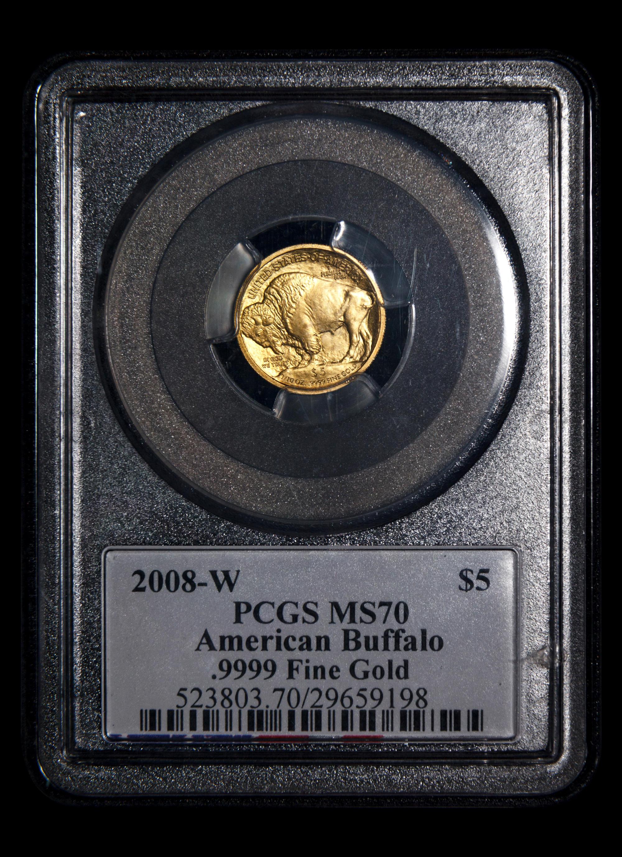 A 2008-W Buffalo Commemorative $5 Gold Coin (PCGS MS70)