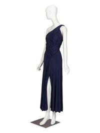 Scaasi, Navy Pleated Dress