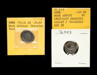 [ANCIENT] Two Marc Antony AR Denarii. (c. 35 BC)