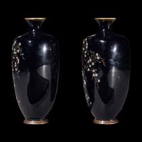 A Pair of Japanese Cloisonn é Vases