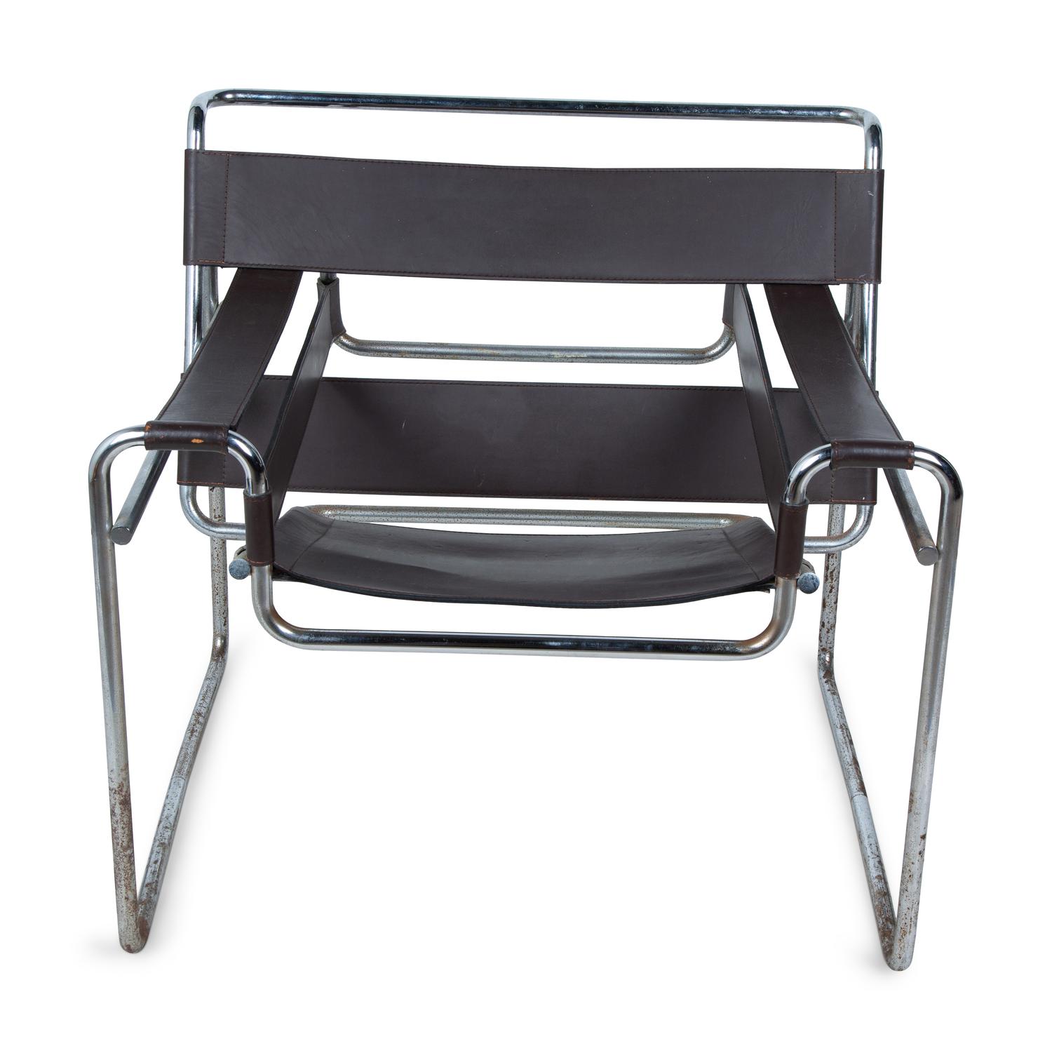 A Marcel Breuer Chrome and Leather Chair — 20TH CENTURY