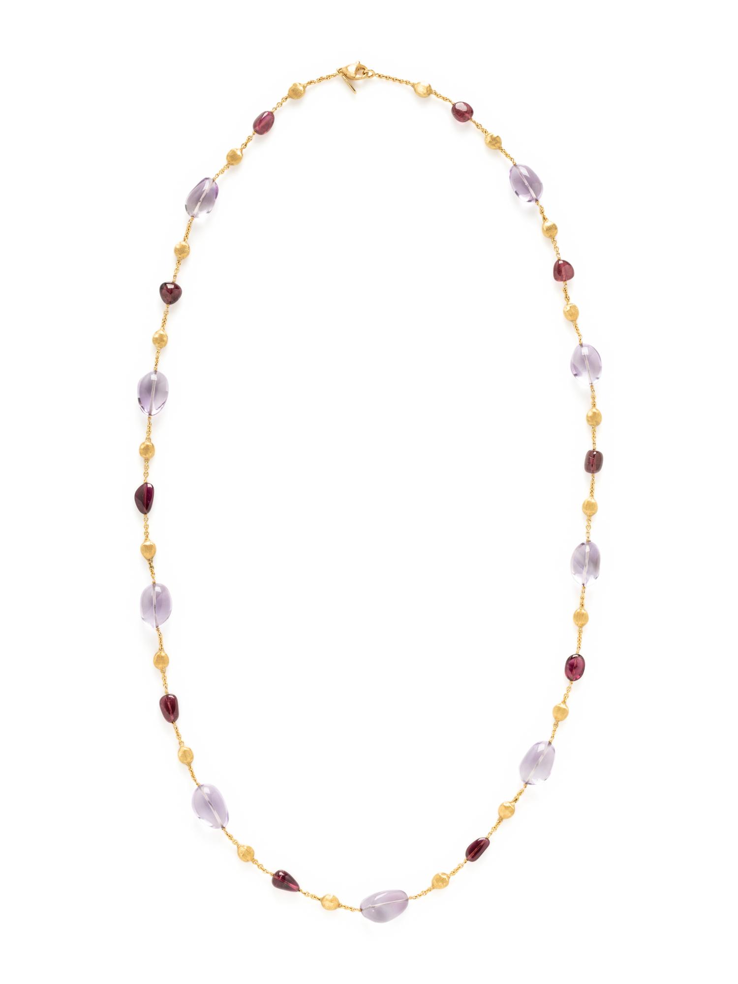 MARCO BICEGO, YELLOW GOLD AND MULTIGEM NECKLACE