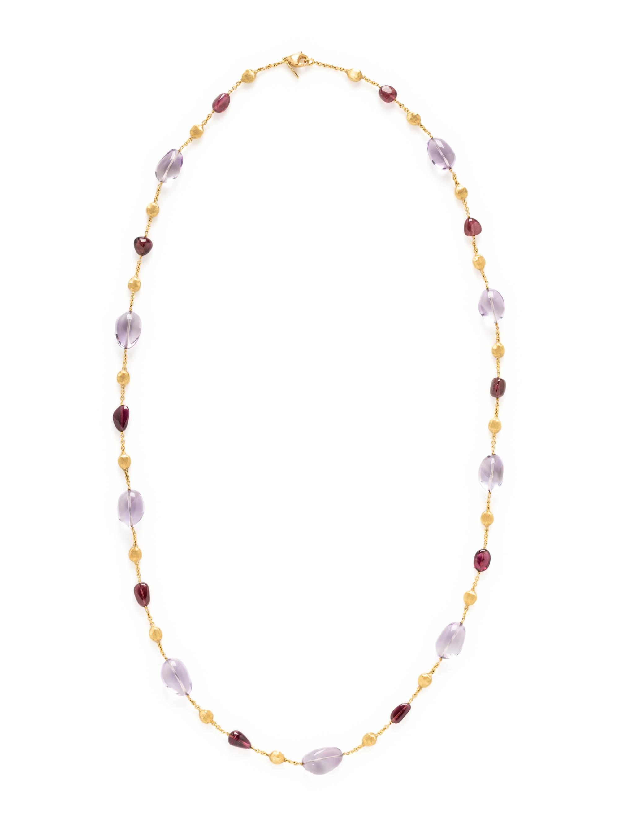 MARCO BICEGO, YELLOW GOLD AND MULTIGEM NECKLACE