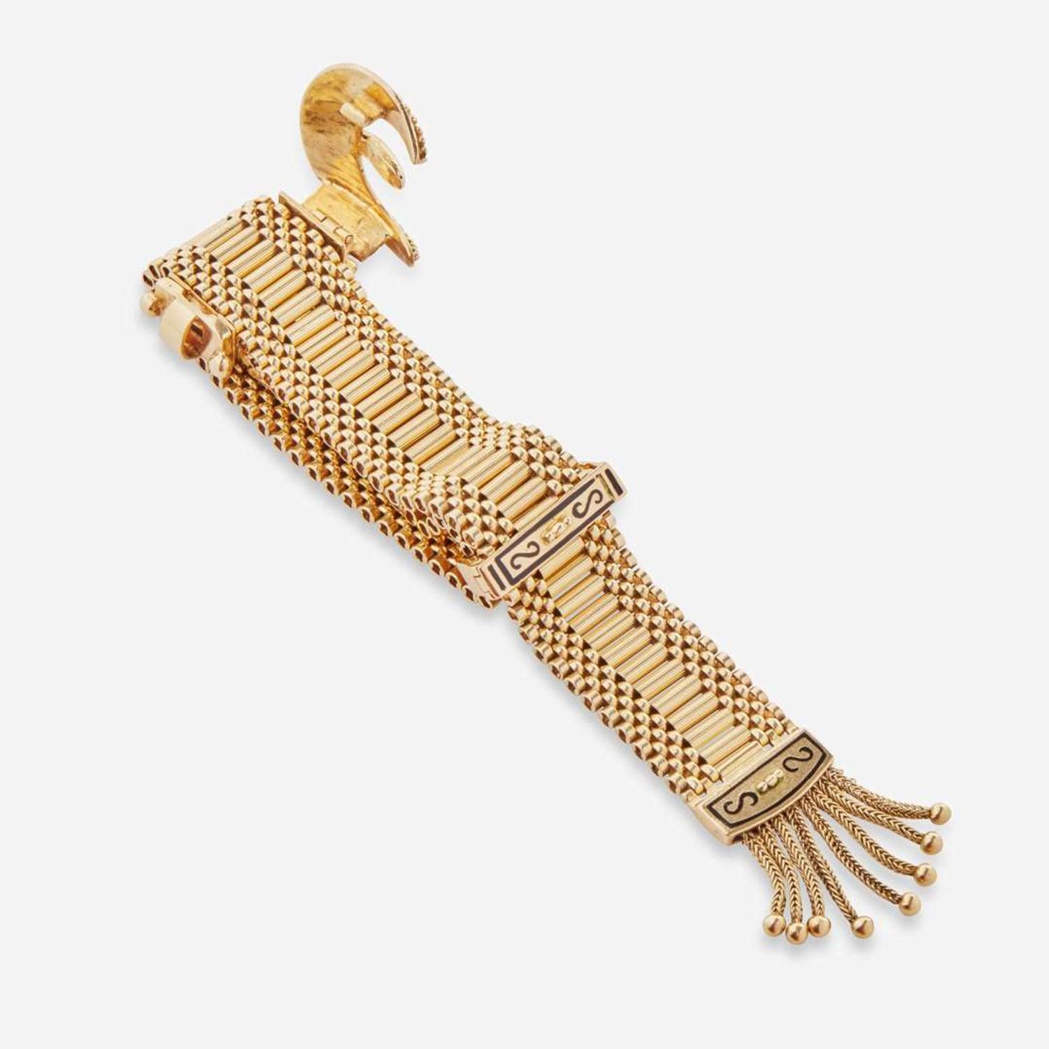 A Matching Victorian Revival Earrings and Bracelet Set