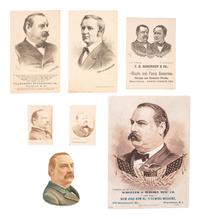[CLEVELAND, Grover (1837-1908)]. A group of photographs, advertising cards, and campaign ephemera related to Grover Cleveland, comprising: