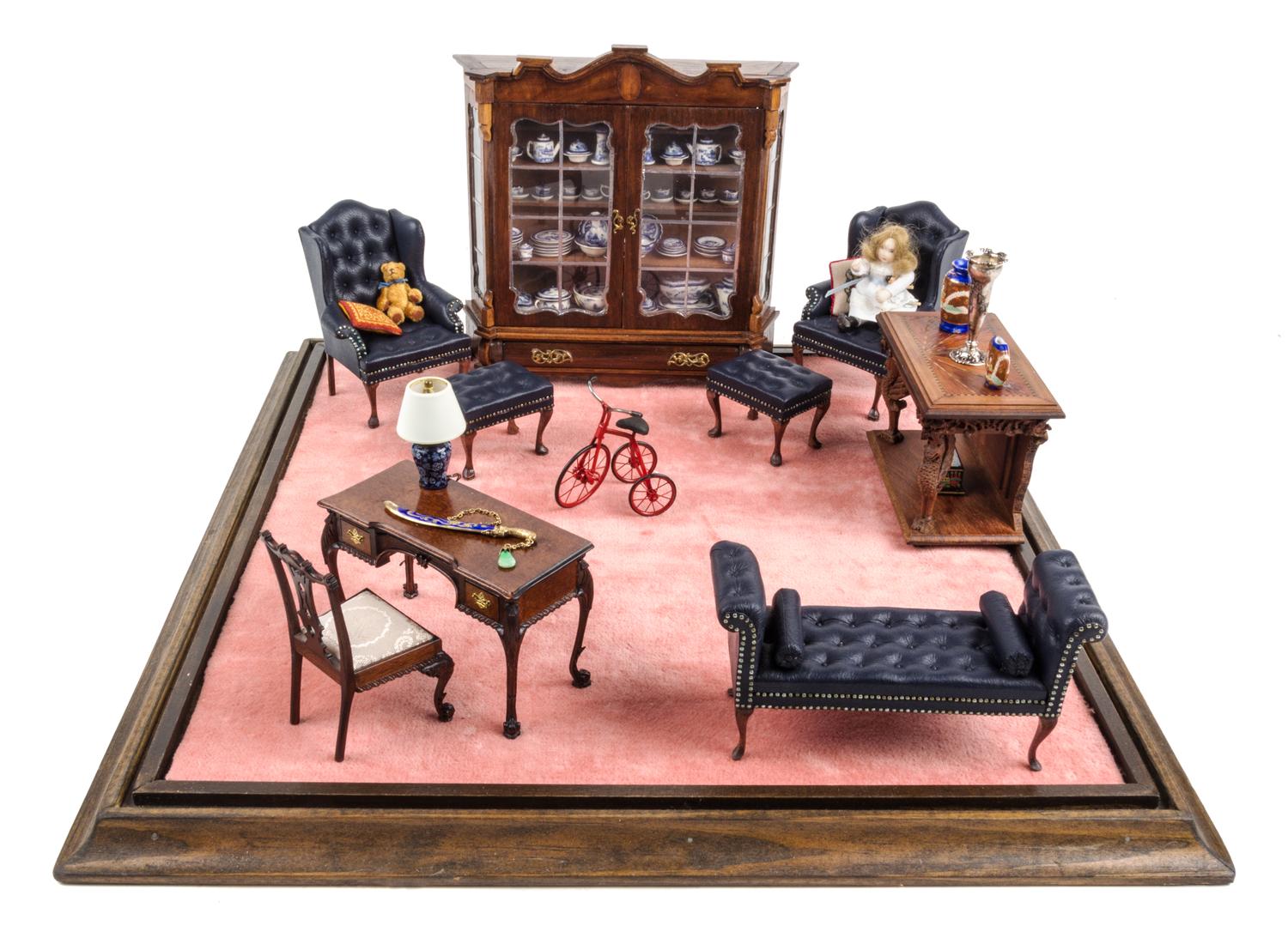An American Room Box Height 9 5/8 x 15 3/4 x depth 16 3/4 inches.