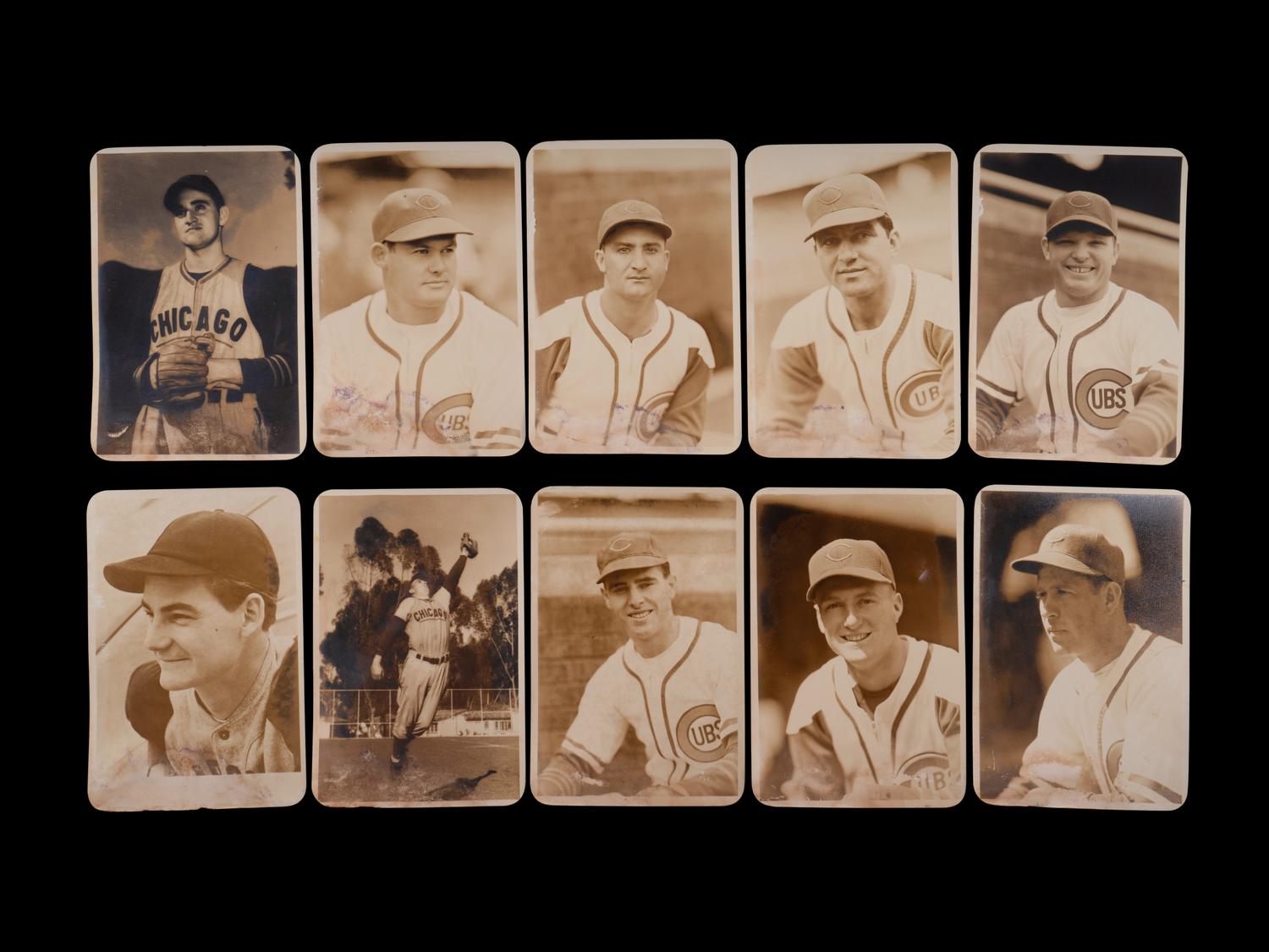 A Group of 44 1940s Original George Burke Chicago Cubs Photographs Owned by Jimmie Wilson,
