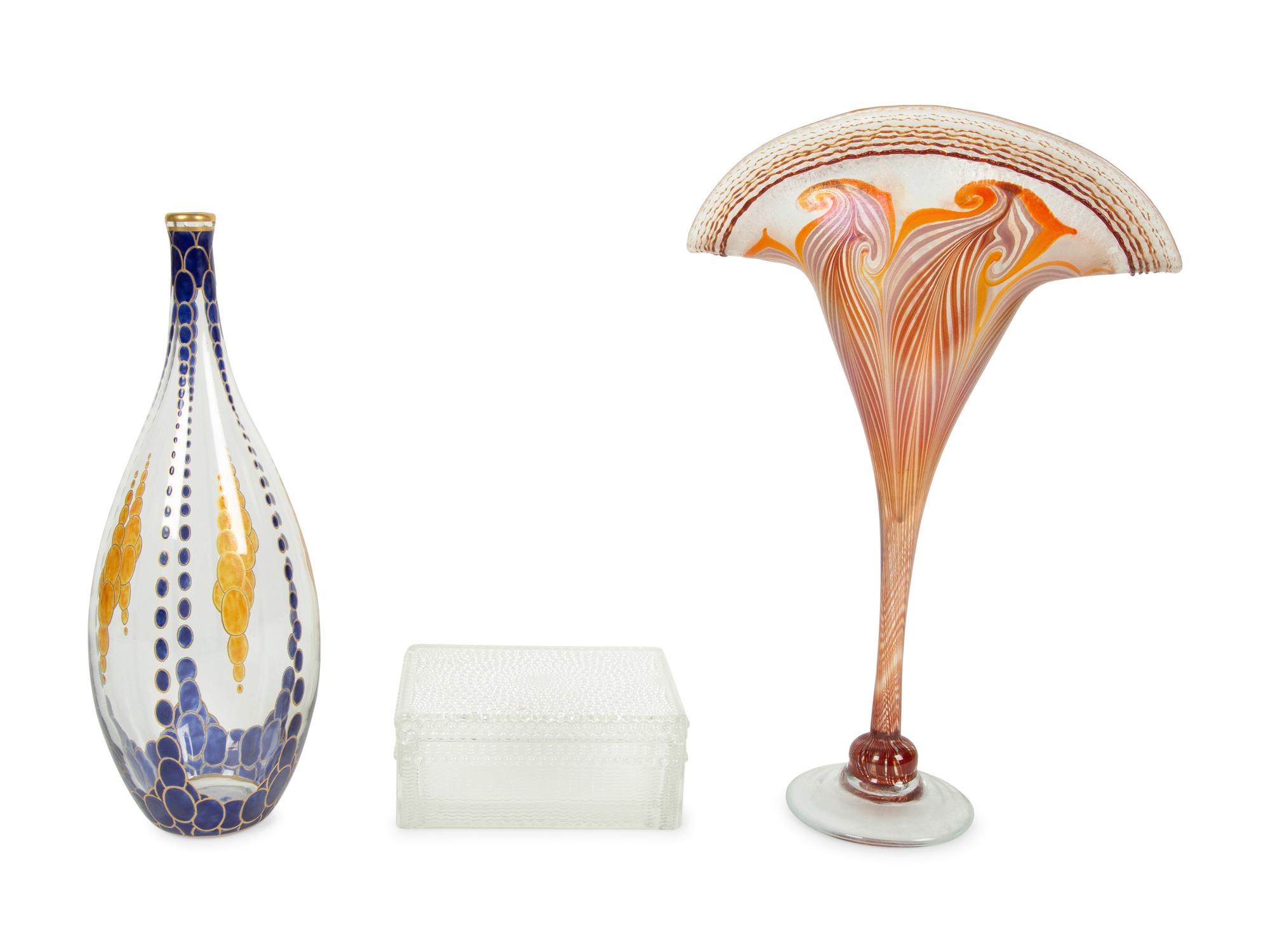 Three Art Deco Style Glass Articles — 20TH CENTURY