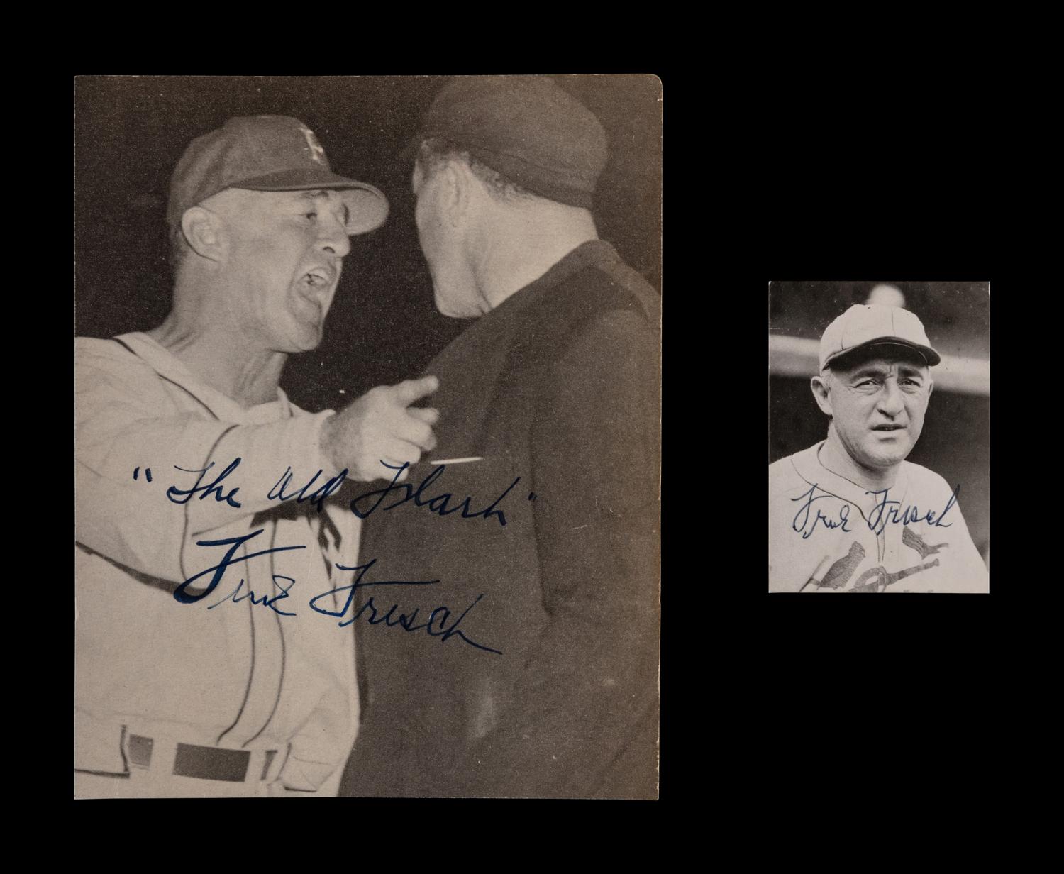 A Group of Frank Frisch Signed Autographs (Beckett Authentication Services)