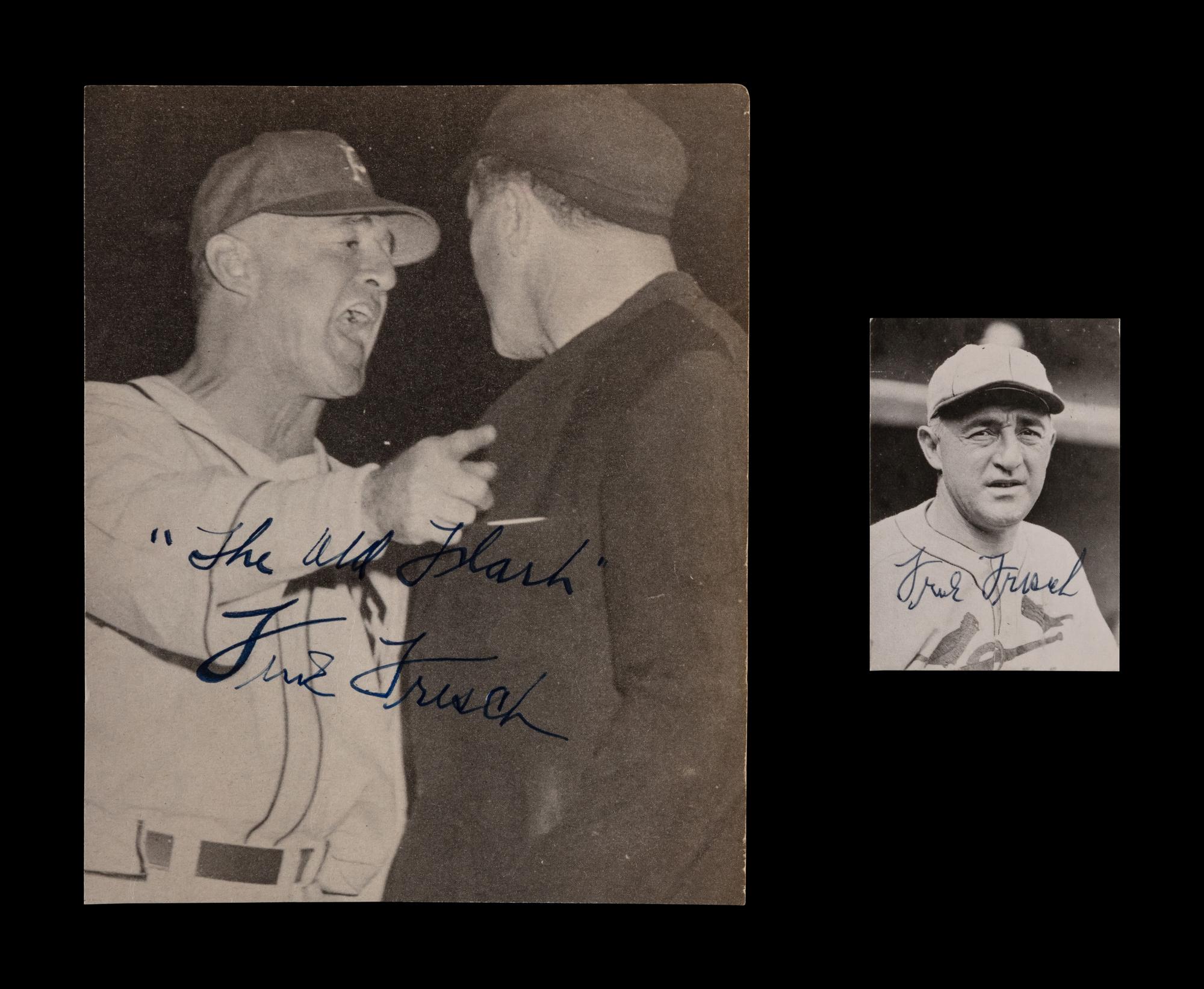 A Group of Frank Frisch Signed Autographs (Beckett Authentication Services)