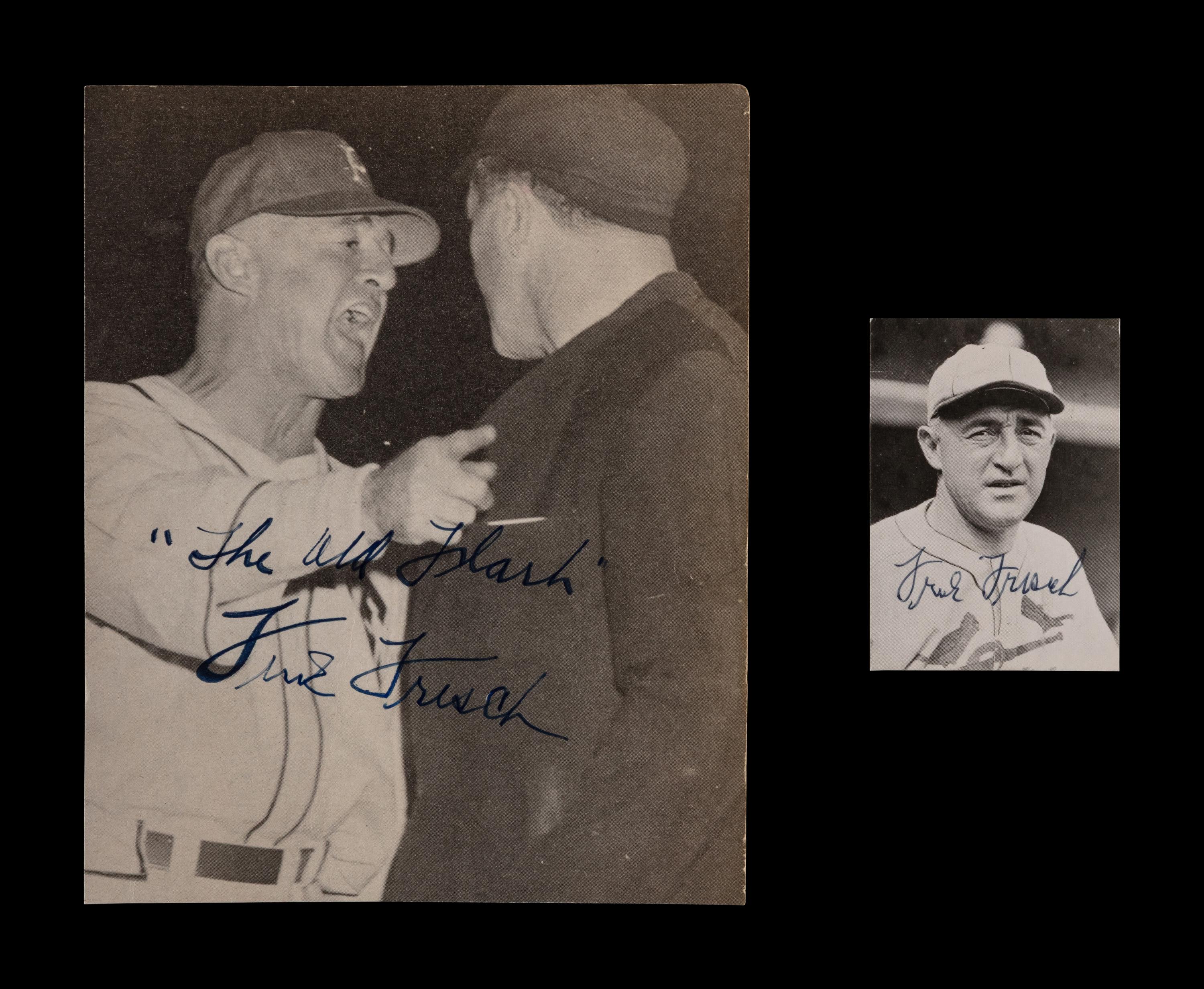 A Group of Frank Frisch Signed Autographs (Beckett Authentication Services)