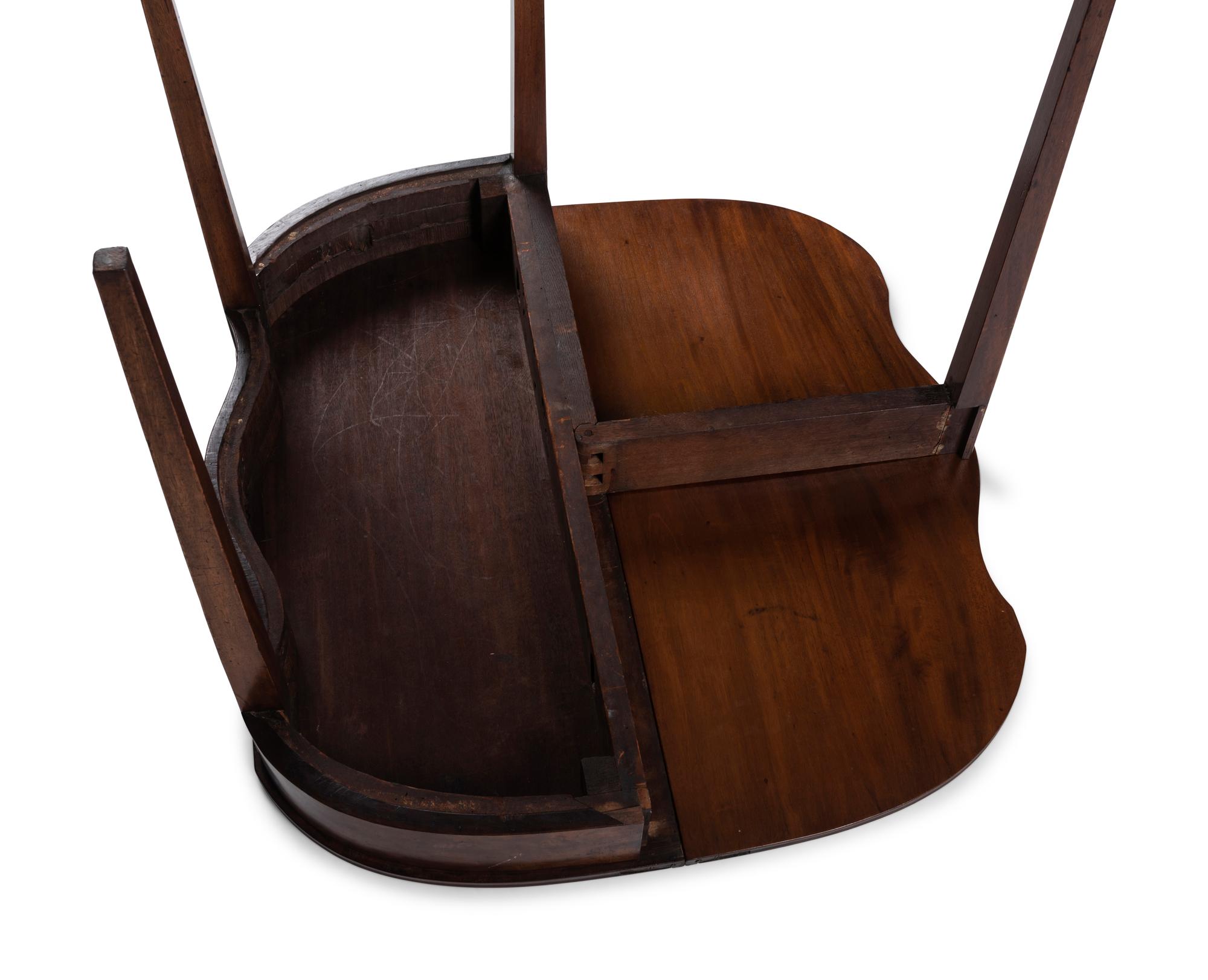 A Federal Mahogany Shaped Top Card Table