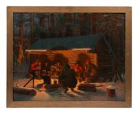 Hunting Camp at Night