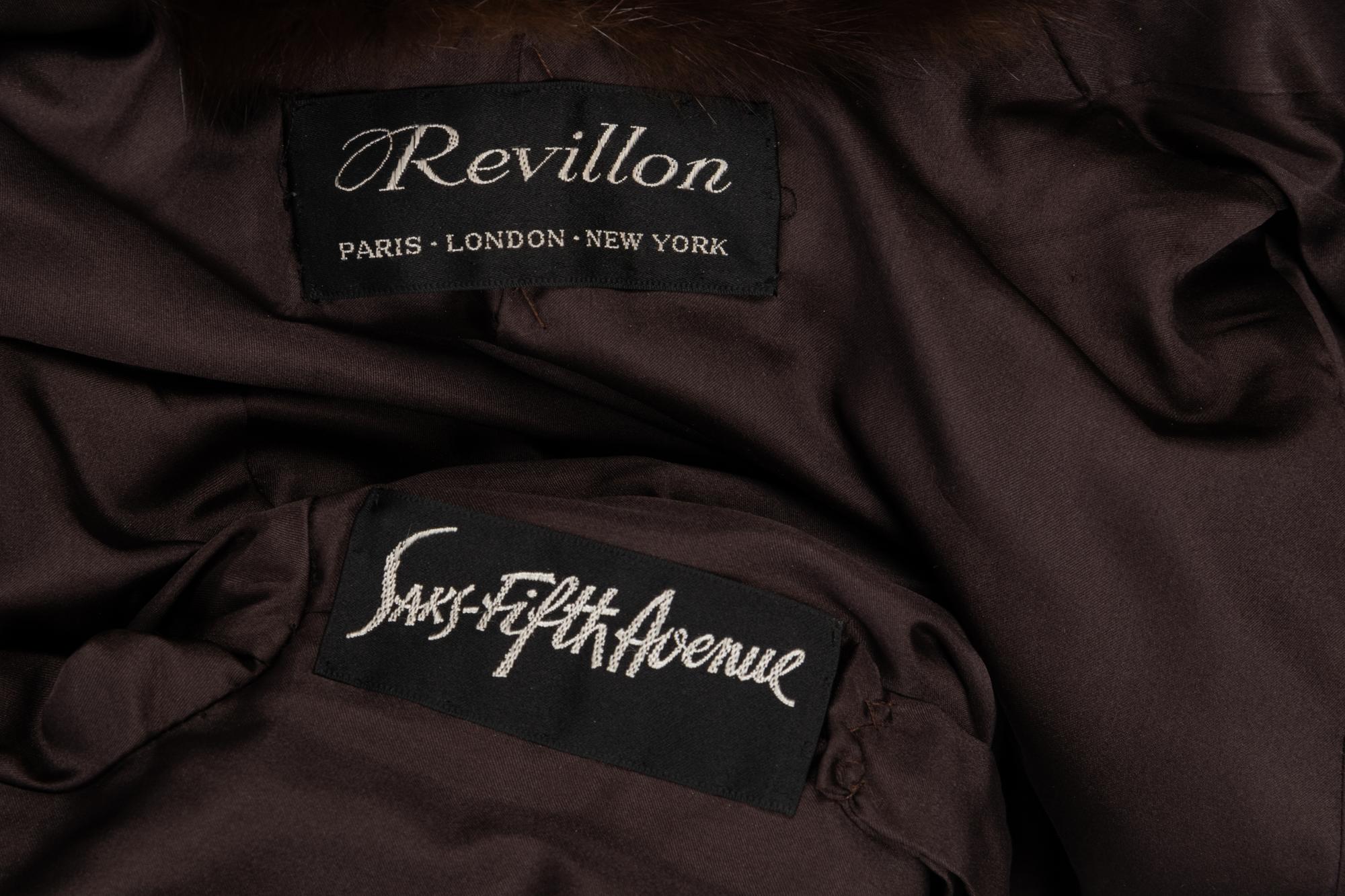 Revillon Dark Brown Sable Fur Coat