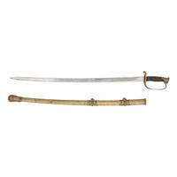 Non-Regulation Import Staff & Field Officers Sword Inscribed to Lt. Col. Andrew W. Raffen - 19th Illinois Infantry