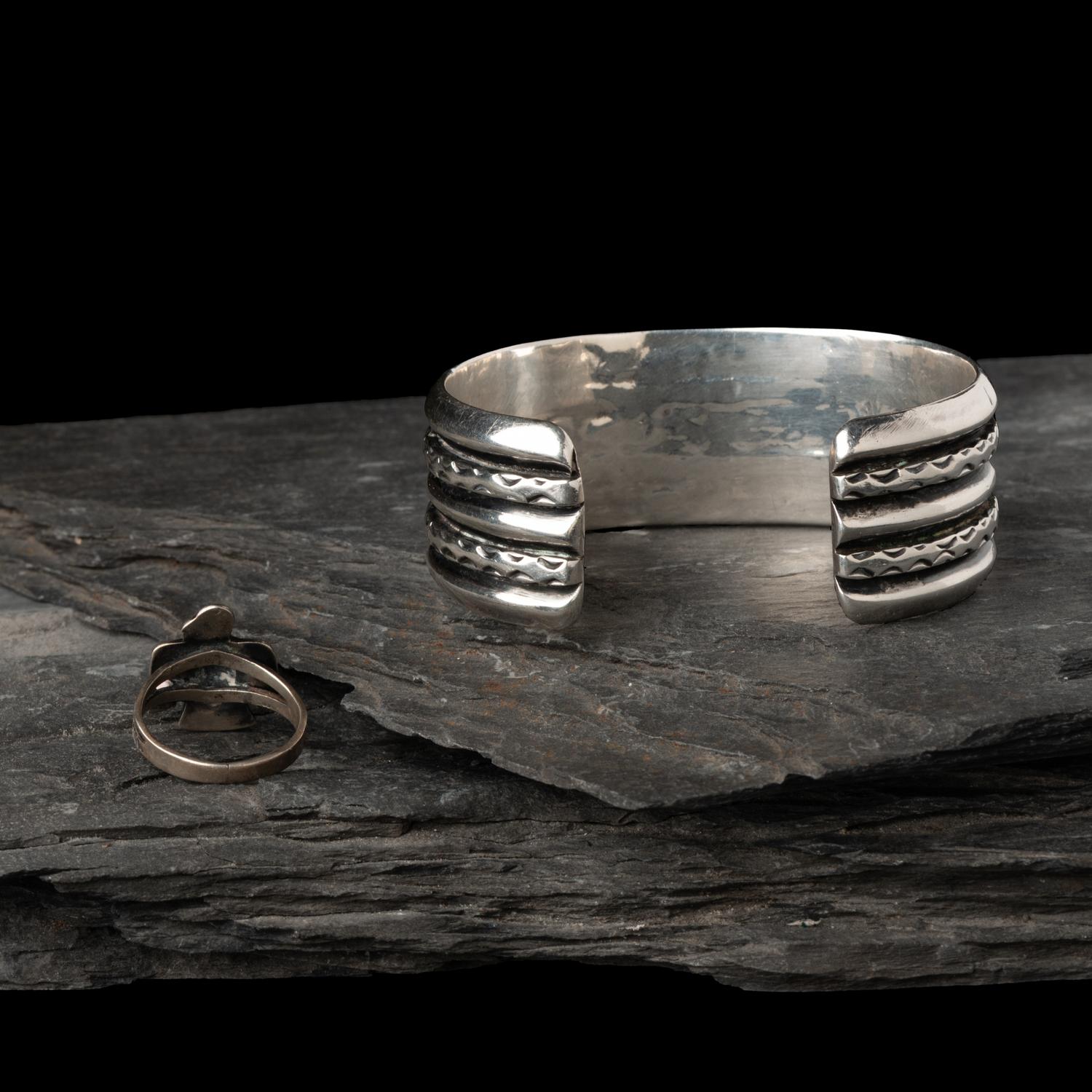Navajo Cuff Bracelet AND Thunderbird Ring