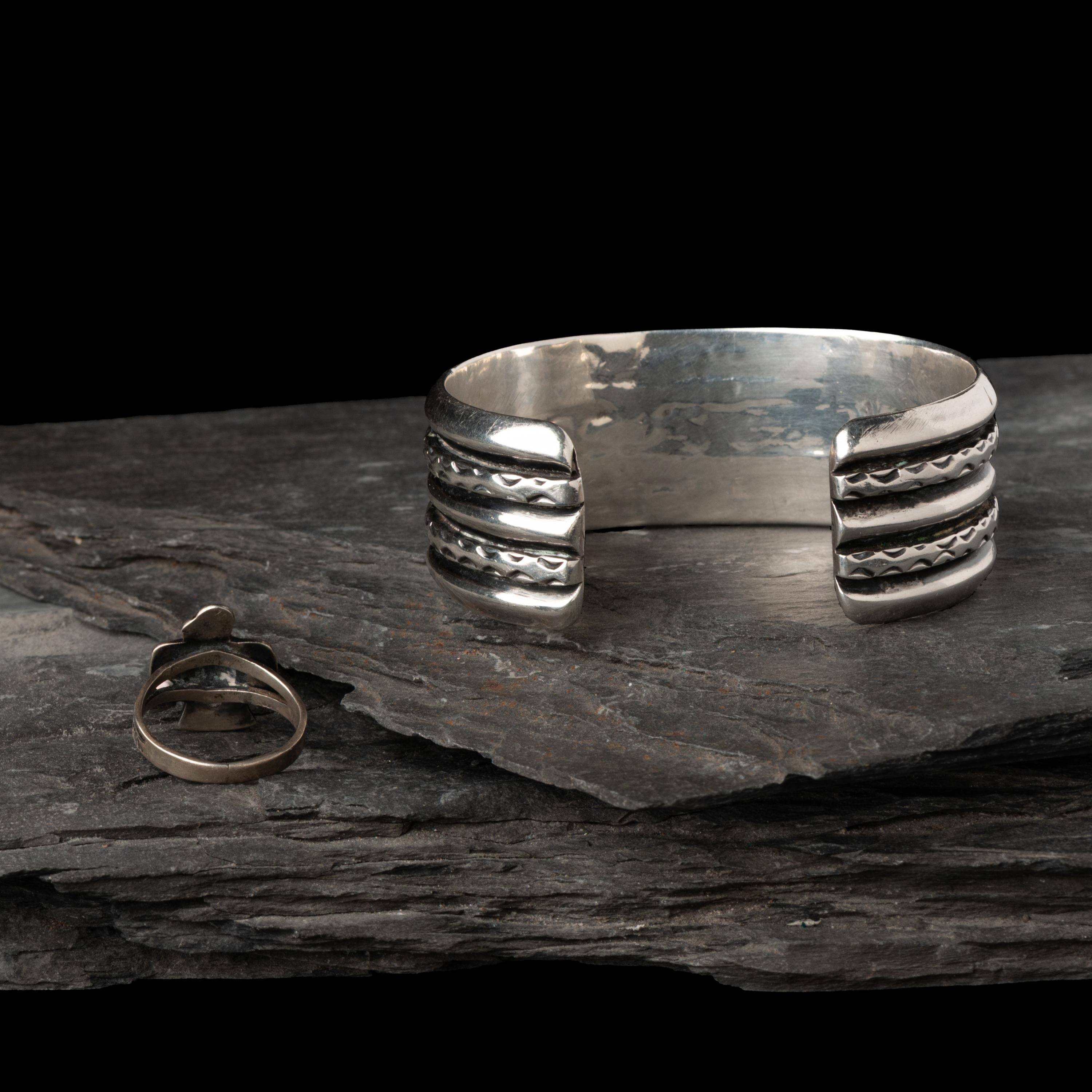 Navajo Cuff Bracelet AND Thunderbird Ring