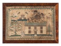 An English Embroidered Needlework Sampler