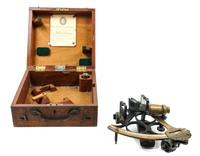 An English Brass and Black Lacquered Sextant Radius 8 inches. — HEATH & CO., LONDON, LATE 19TH/EARLY 20TH CENTURY