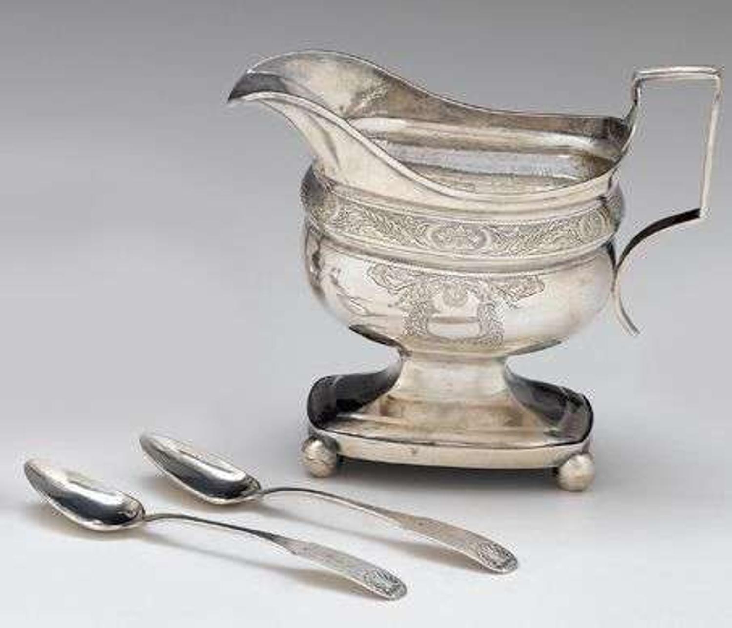Silver creamer charles a. burnett, alexandria, va (1793-1796), and georgetown, dc (1796-c.1840)