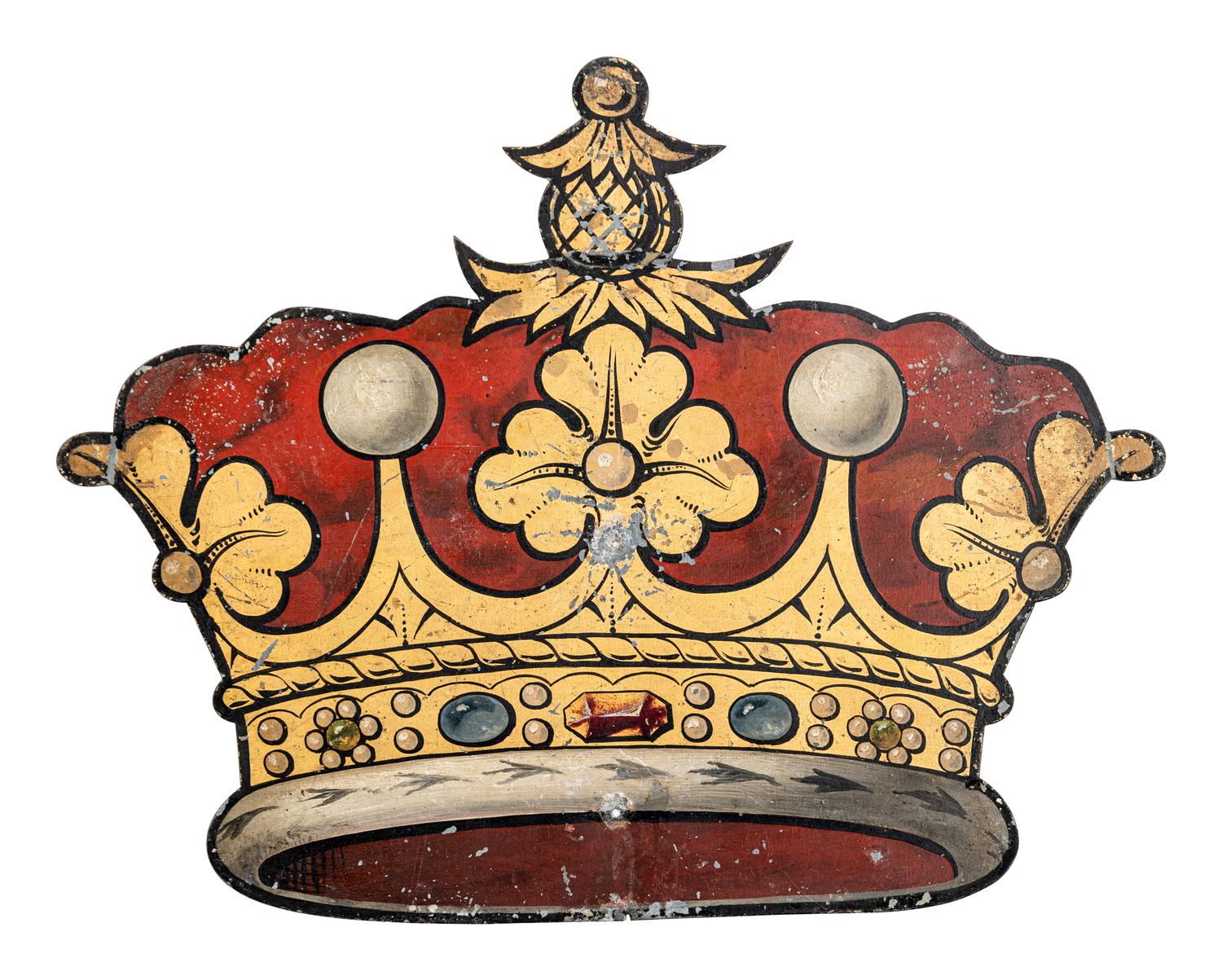A Set of Seven Tôle Peinte Wall Appliques