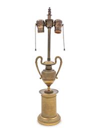 An Empire Style Gilt Bronze Urn-Form Lamp