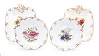An English Porcelain Botanical Part Dessert Service
