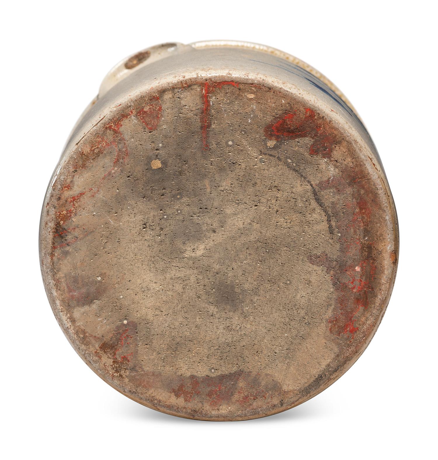 A William Rowley Four-Gallon Cobalt Decorated Crock