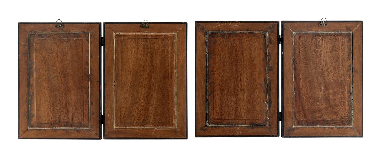 A Set of Four Chinese Famille Verte Porcelain Plaques