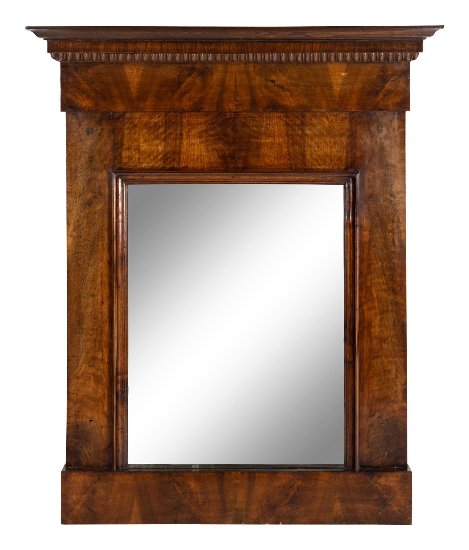 A Continental Walnut Mirror
