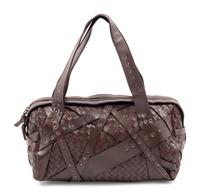Bottega Veneta Studded Dark Brown Intrecciato Duffel,
