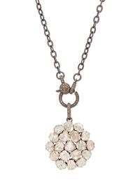 A Silver and Diamond Pendant/Necklace,