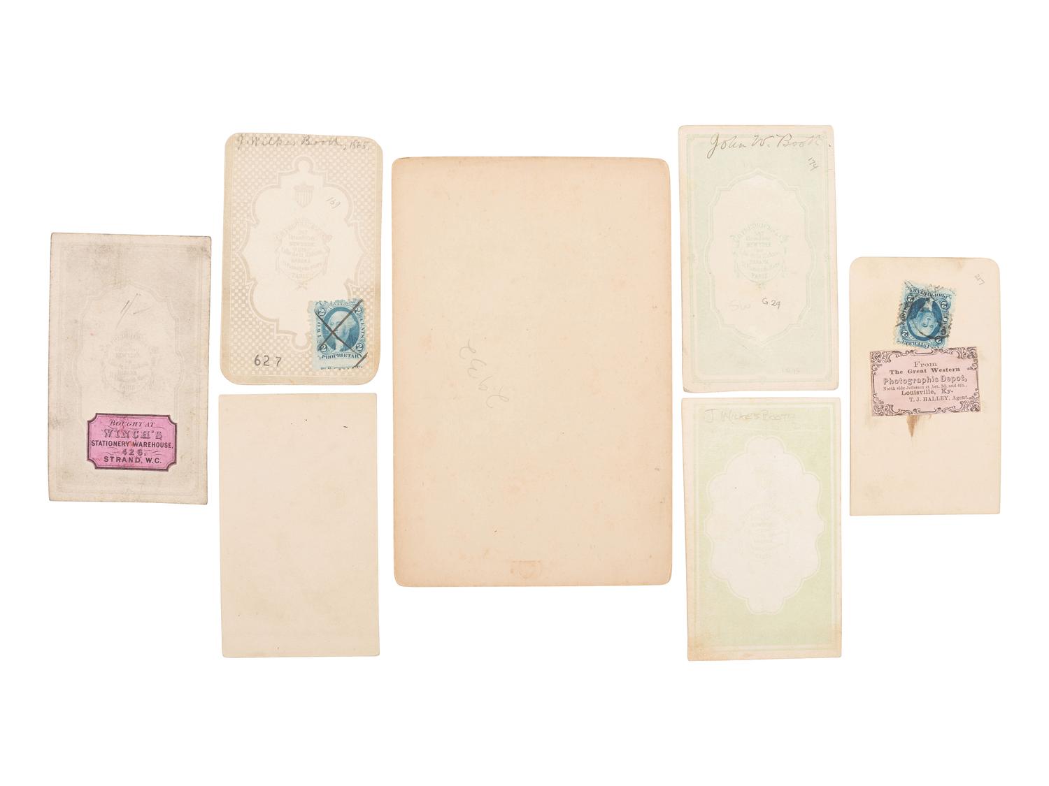 [Lincoln, Abraham] Group of Seven Photographs of John Wilkes Booth