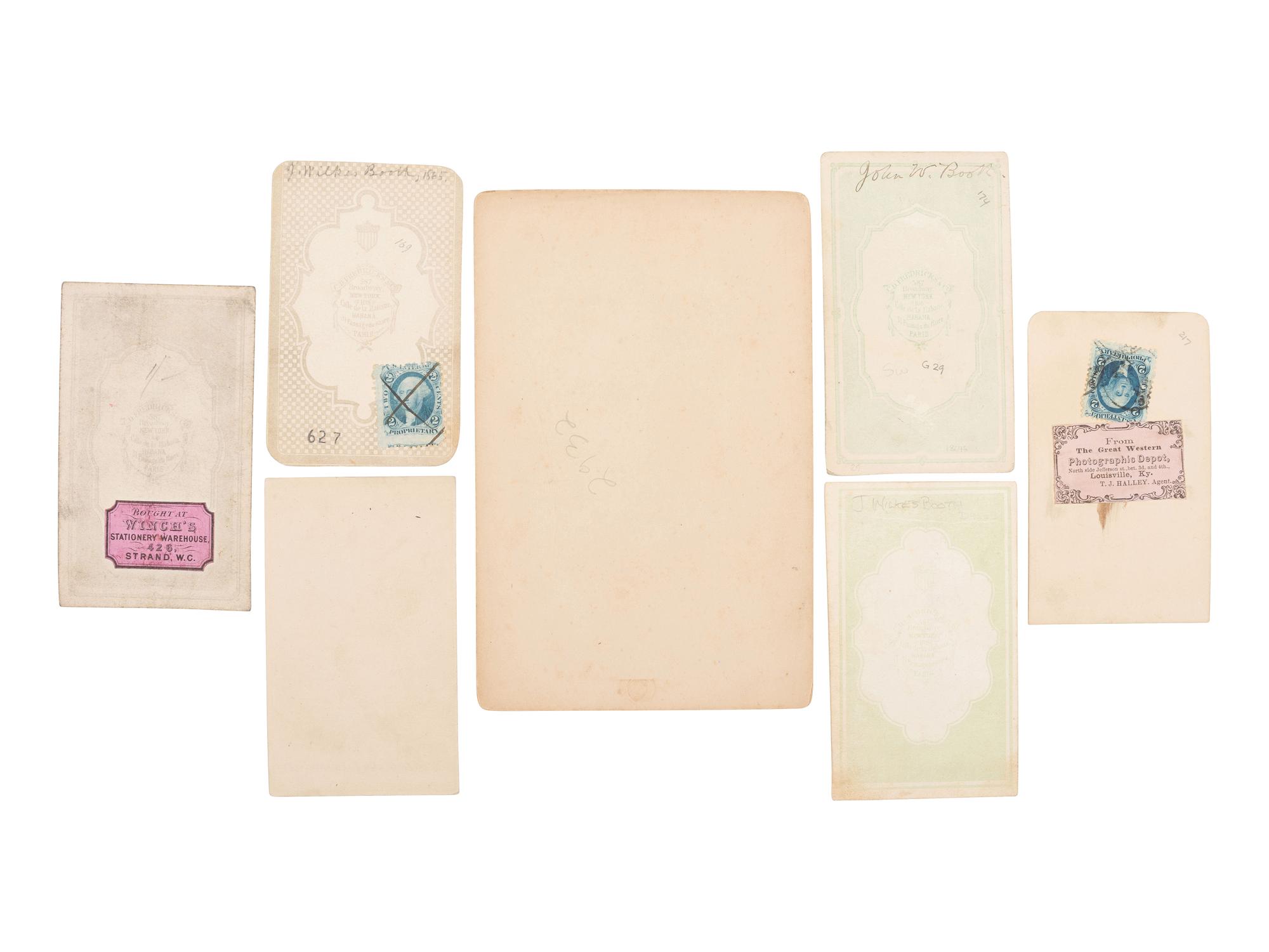 [Lincoln, Abraham] Group of Seven Photographs of John Wilkes Booth